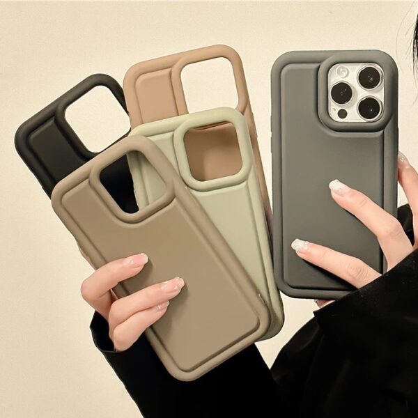 Étuis de téléphone de style simple et classique de couleur unie