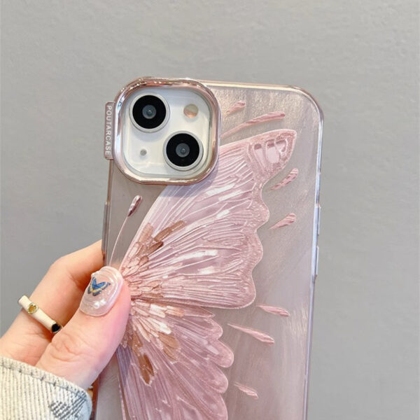 Étuis de téléphone luxueux en plastique de style fée papillon
