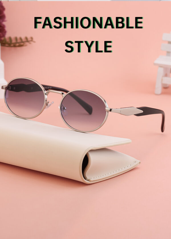 Lunettes de soleil pour hommes à monture ronde et monture complète